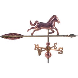 Dalvento, LLC - DV201 - 30"L x 14"W x 24"H Small Traditional Horse Weathervane Directional w/Globes