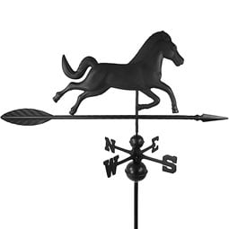 Dalvento, LLC - DV202 - 43"L x 18"W x 37"H Large Traditional Horse Weathervane Directional w/Globes