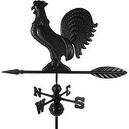Dalvento, LLC - DV204 - 36"L x 18"W x 41"H Large Traditional Rooster Weathervane Directional w/Globes