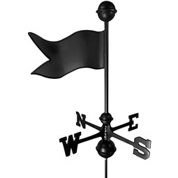 Dalvento, LLC - DV205 - 11"L x 14"W x 26"H Small Traditional Banner Weathervane Directional w/Globes