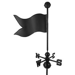 Dalvento, LLC - DV206 - 19"L x 18"W x 43"H Large Traditional Banner Weathervane Directional w/Globes