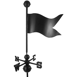 Dalvento, LLC - DV206 - 19"L x 18"W x 43"H Large Traditional Banner Weathervane Directional w/Globes