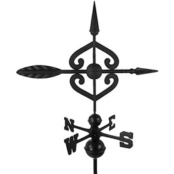 Dalvento, LLC - DV208 - 28"L x 18"W x 40"H Traditional Scrolled Arrow Weathervane Directional w/Globes