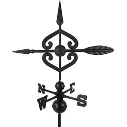 Dalvento, LLC - DV208 - 28"L x 18"W x 40"H Traditional Scrolled Arrow Weathervane Directional w/Globes