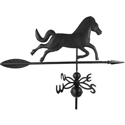 Dalvento, LLC - DV402 - 20"L x 6"W x 46"H Large Dalvento Horse Weathervane Directional w/Globes