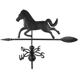Dalvento, LLC - DV402 - 20"L x 6"W x 46"H Large Dalvento Horse Weathervane Directional w/Globes