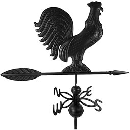 Dalvento, LLC - DV404 - 24"L x 6"W x 36"H Large Dalvento Rooster Weathervane Directional w/Globes