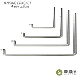 Ekena Millwork - BKTMHS - Steel Hanging Shelf Bracket