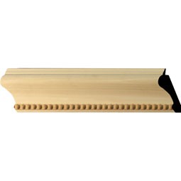 S&S Custom Wood Moldings - PMLC03X01BD - 2 3/4"H x 7/8"P x 96"L Beaded CompoDecor Hardwood Panel Moulding, Poplar & Composite