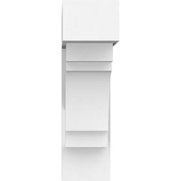 Ekena Millwork - BKTPSMRC05 - Standard Merced Architectural Grade PVC Bracket with Block Ends