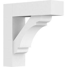 Ekena Millwork - BKTPSOLY05 - Standard Olympic Architectural Grade PVC Bracket with Block Ends