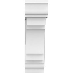 Ekena Millwork - BKTPSMRC01 - Standard Merced Architectural Grade PVC Bracket with Traditional Ends