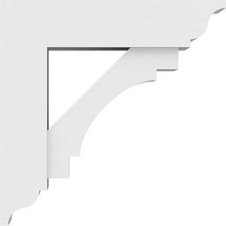 Ekena Millwork - BKTPSMRC01 - Standard Merced Architectural Grade PVC Bracket with Traditional Ends