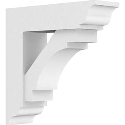 Ekena Millwork - BKTPSMRC01 - Standard Merced Architectural Grade PVC Bracket with Traditional Ends