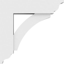 Ekena Millwork - BKTPSTHR01 - Standard Thorton Architectural Grade PVC Bracket with Traditional Ends