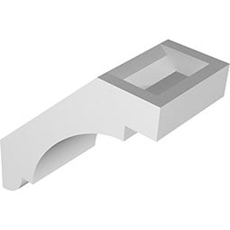 Ekena Millwork - BRCPSASP - Standard Aspen Architectural Grade PVC Knee Brace