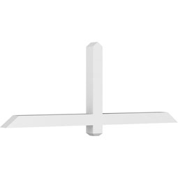 Ekena Millwork - GBPEUG - Eugene Architectural Grade PVC Gable Bracket Pediment