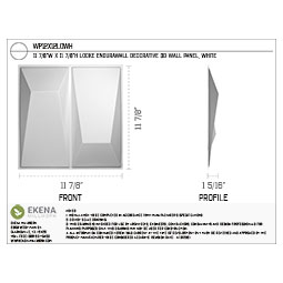 Ekena Millwork - WPLO - 11 7/8"W x 11 7/8"H Locke EnduraWall Decorative 3D Wall Panel