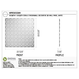 Ekena Millwork - WPCI - 19 5/8"W x 19 5/8"H Coralie EnduraWall Decorative 3D Wall Panel