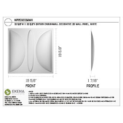Ekena Millwork - WPSA - 19 5/8"W x 19 5/8"H Saturn EnduraWall Decorative 3D Wall Panel