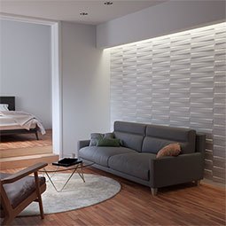 Ekena Millwork - WPKY - 19 5/8"W x 19 5/8"H Keyes EnduraWall Decorative 3D Wall Panel