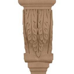  - COROL2 - AmeriCraft Medium Oakleaf Corbel, 4 3/4"W x 5 1/4"D x 9 1/2"H