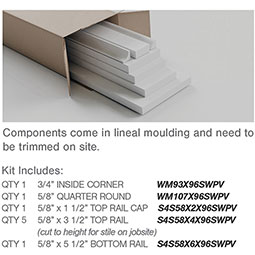 Royal Building Products, Inc - WPKPDS - Deluxe Shaker 8' PVC Wainscoting Kit
