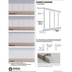 Royal Building Products, Inc - WPKPDS - Deluxe Shaker 8' PVC Wainscoting Kit