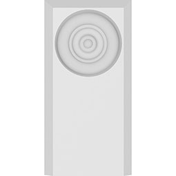 Ekena Millwork - PBPFOS03 - Standard Foster Bullseye Plinth Block with Beveled Edge