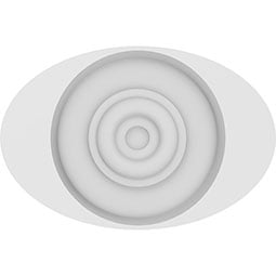 Ekena Millwork - ROSPDAL02 - Standard Dalton Bullseye Rosette with Square Edge