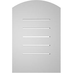 Ekena Millwork - GVPAR01 - TrueCraft Arch Top Surface Mount PVC Gable Vent Standard Frame