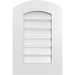 Ekena Millwork - GVPAR01 - TrueCraft Arch Top Surface Mount PVC Gable Vent Standard Frame