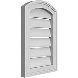 Ekena Millwork - GVPAR02 - TrueCraft Arch Top Surface Mount PVC Gable Vent Brickmould Frame