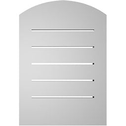 Ekena Millwork - GVPAR02 - TrueCraft Arch Top Surface Mount PVC Gable Vent Brickmould Frame