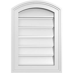 Ekena Millwork - GVPAR02 - TrueCraft Arch Top Surface Mount PVC Gable Vent Brickmould Frame