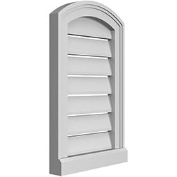 Ekena Millwork - GVPAR03 - TrueCraft Arch Top Surface Mount PVC Gable Vent Brickmould Sill Frame