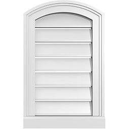 Ekena Millwork - GVPAR03 - TrueCraft Arch Top Surface Mount PVC Gable Vent Brickmould Sill Frame