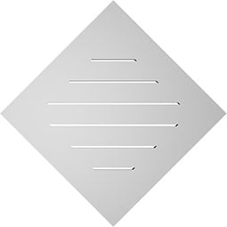 Ekena Millwork - GVPDI01 - Diamond Surface Mount PVC Gable Vent Functional Standard Frame