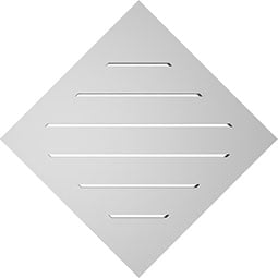 Ekena Millwork - GVPDI02 - Diamond Surface Mount PVC Gable Vent Functional Brickmould Frame