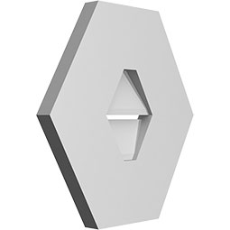 Ekena Millwork - GVPHP01 - TrueCraft Horizontal Peaked Surface Mount PVC Gable Vent Functional Standard Frame