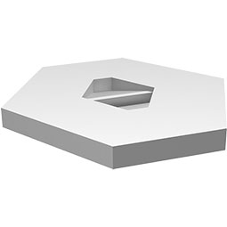 Ekena Millwork - GVPHP01 - TrueCraft Horizontal Peaked Surface Mount PVC Gable Vent Functional Standard Frame