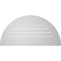 Ekena Millwork - GVPHR01 - TrueCraft Half Round Surface Mount PVC Gable Vent Standard Frame