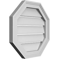 Ekena Millwork - GVPOC02 - Octagonal Surface Mount PVC Gable Vent Brickmould Frame