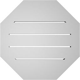 Ekena Millwork - GVPOC02 - Octagonal Surface Mount PVC Gable Vent Brickmould Frame