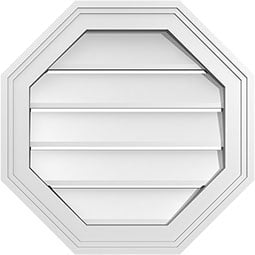Ekena Millwork - GVPOC02 - Octagonal Surface Mount PVC Gable Vent Brickmould Frame