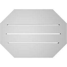 Ekena Millwork - GVPOH02 - Horizontal Elongated Octagon Surface Mount PVC Gable Vent Brickmould Frame