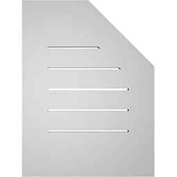 Ekena Millwork - GVPOL01 - Half Octagon Top Left Surface Mount PVC Gable Vent Standard Frame