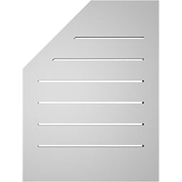 Ekena Millwork - GVPOR03 - Half Octagon Top Right Surface Mount PVC Gable Vent Brickmould Sill Frame