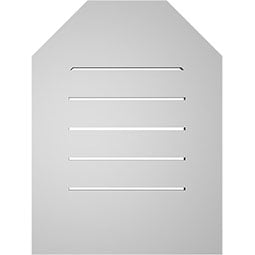 Ekena Millwork - GVPOT01 - TrueCraft Octagonal Top Surface Mount PVC Gable Vent Standard Frame