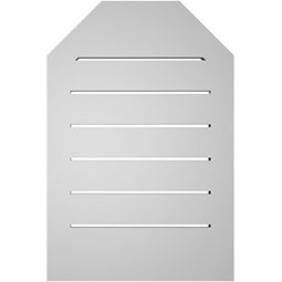 Ekena Millwork - GVPOT02 - TrueCraft Octagonal Top Surface Mount PVC Gable Vent Brickmould Frame